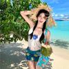 New Pure Desire Wind Sweet Babes Split Skirt Bikini Swimsuit Sexy Seaside Island Beach Vacation Hot Spring