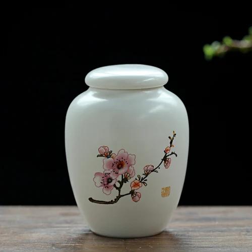 

5.3*7.2cm Ceramic Mini Portable Tea Can Facial mask powder can Lotion container Food containers tourism