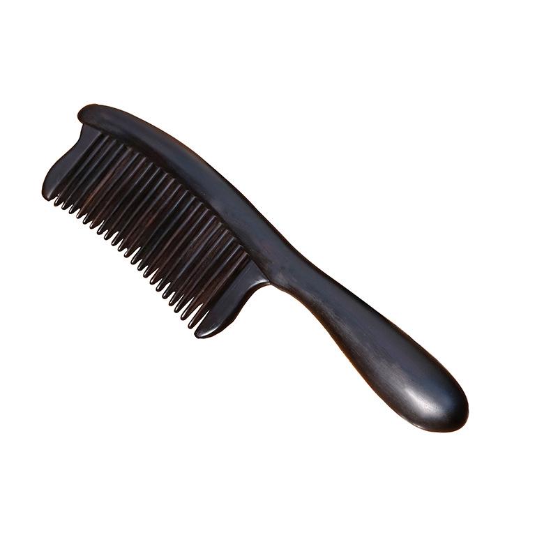 Heart-Shaped Cloisonné Copper and Zitan Wood Comb with Mortise and Tenon Jointing – Handmade for Smooth Hair