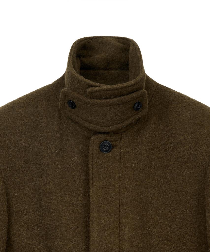 Noirer Alpaca Boucle Maxi Coat (Brown)