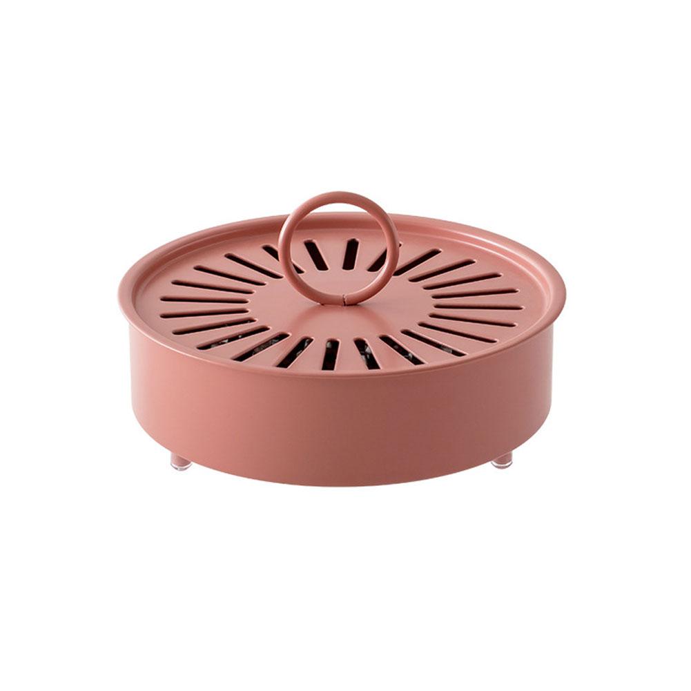 Portable Mosquito Coils Holder Large Metal Repellent Burner Incense Rack Cover With Tray Box Mo W9S9