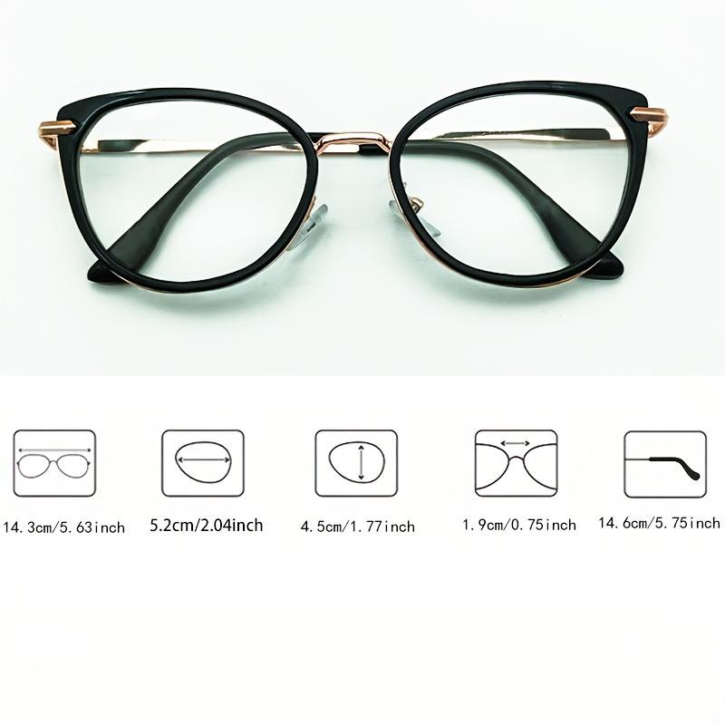 3 Sets of Fashionable and Personalized Cat Eye Anti Blue Light Glasses with Full FrameElegant and Luxurious for Women