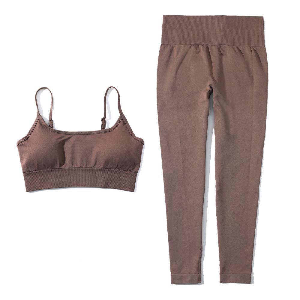 2022 Women's European & American Yoga Set: Sexy Camisole Bra & Fitness Pants