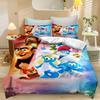 Die Schlümpfe Staffel Anime, Komfort-Bettwäsche für Zuhause und Schlafzimmer, Nordisches Polyester-Material, geeignet für Kinder und Erwachsene, 3-teiliges Set