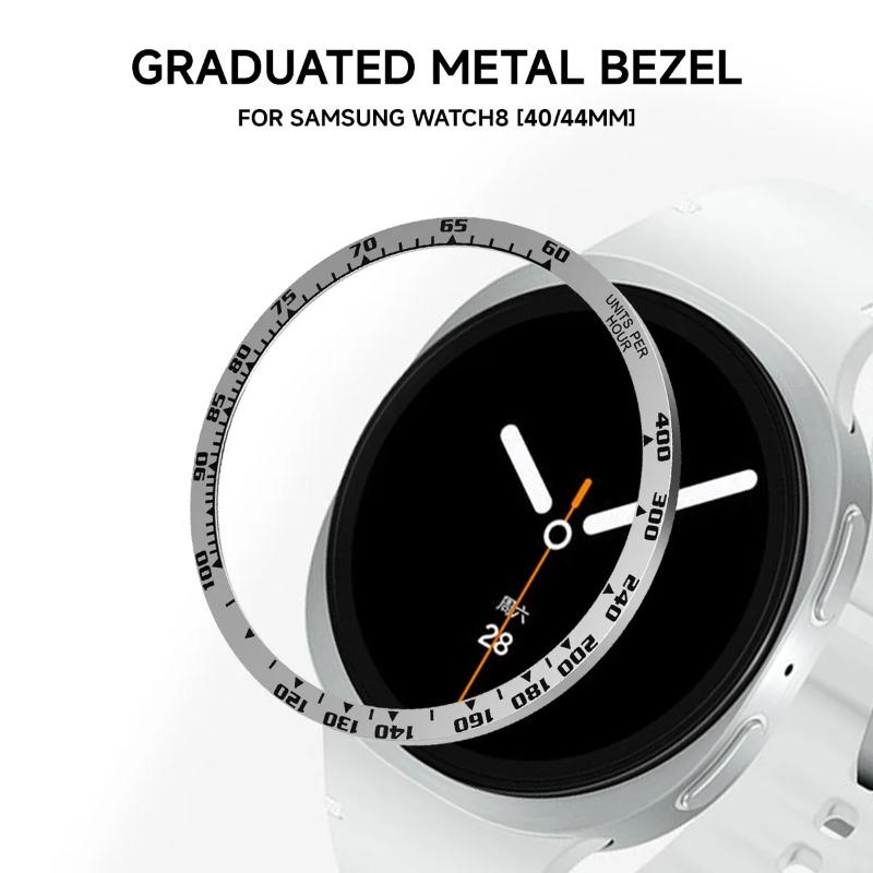 Bezel Ring For Samsung Galaxy Watch 8 40 44mm Watch Decoration Sport Metal Stainless Steel Protection For Samsung Watch 8 Bumper
