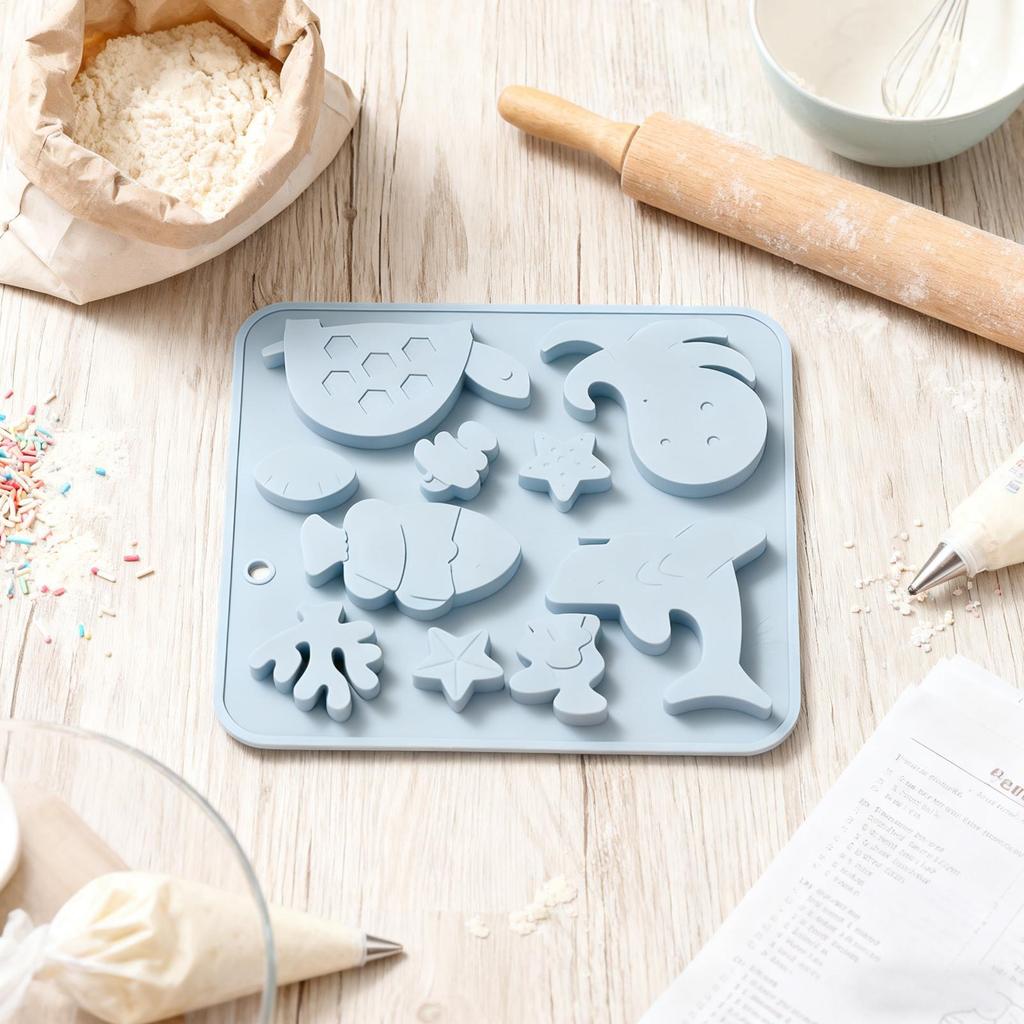 Silicone Chocolate Molds 10 Cavity Non Stick Cute Mould Small Chocolate Molds For Ice Cake Gummy Jelly Cookie Food Baking