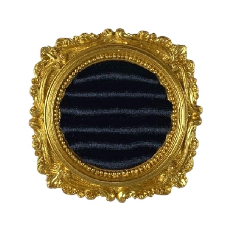 Ornate Ring Holder Display with a Round Padded Layout for Jewelry Counters, Livestreams, and Product Photography