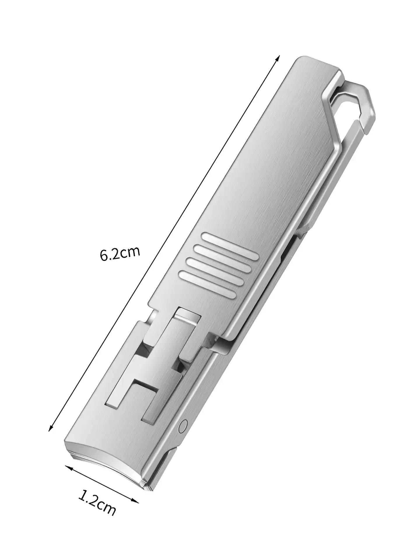 Ultra-Thin Multifunctional Anti-Splash Nail Clippers with Keychain Attachment