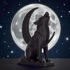 3D Printed Wolf Moon Statues Creative Decorative Wolf Ornaments  Home Decoration
