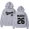 Bruno Mars The Romantic Tour 2026 Print Hoodie Unisex Fashion Winter Sweatshirts Loose Casual Comfort Oversized Pullover