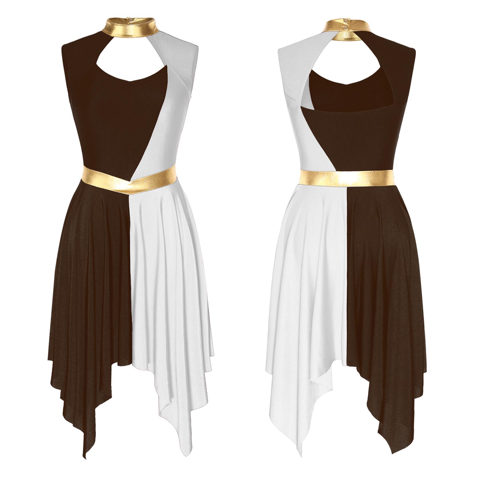 

Литургический танцевальный церковный халат, костюм для поклонения, платья без рукавов с асимметричным подолом и открытой спиной