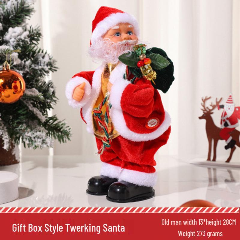 Santa Claus Climbing Rope Tree Ornaments - Christmas Wall Hanging Decorations