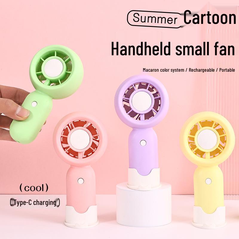 New Macaron Mini USB Rechargeable Dorm Fan with Three Speeds
