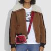 Coach X Disney X Keith Haring Collaboration Camera 19 Badge Mickey Shape Leather Camera Bag Women Shoulder Bag Red C1141-B4RGO