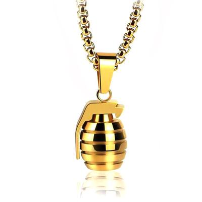 Personalisierte Herren Granate Mode Halskette Retro Punk Stil Herren Anhänger