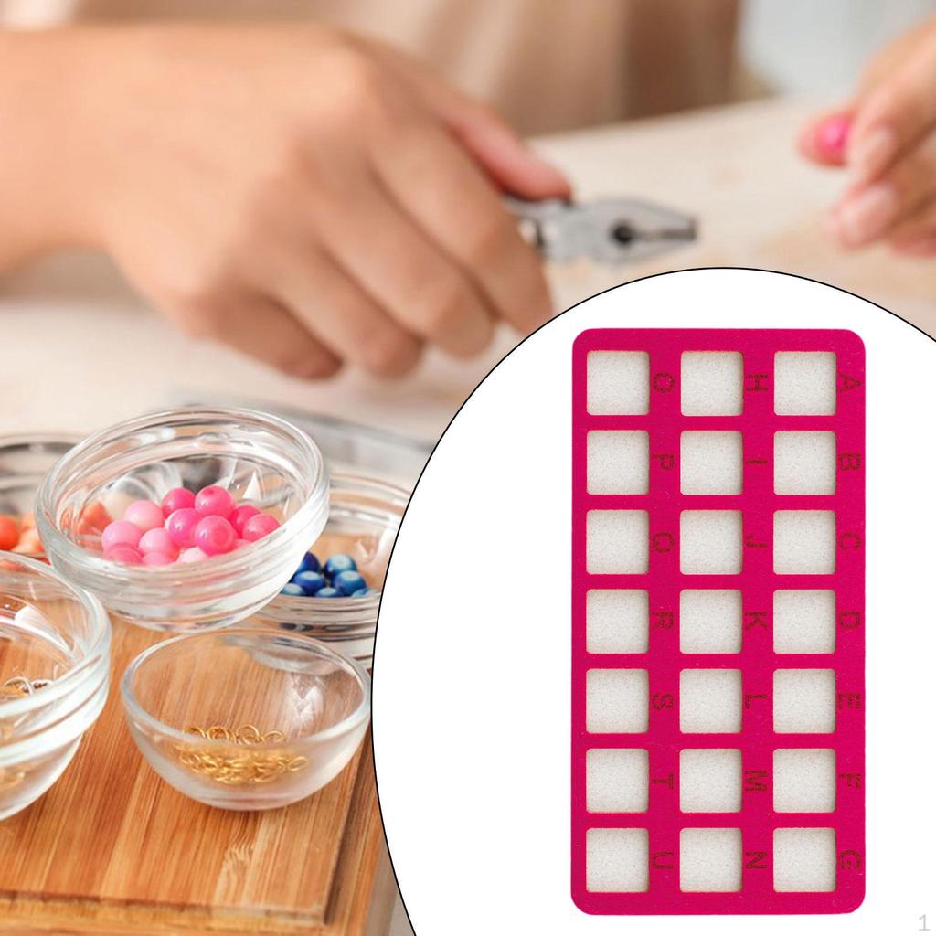 21 Grid Bead Organizer Mat for Crafting Jewelry