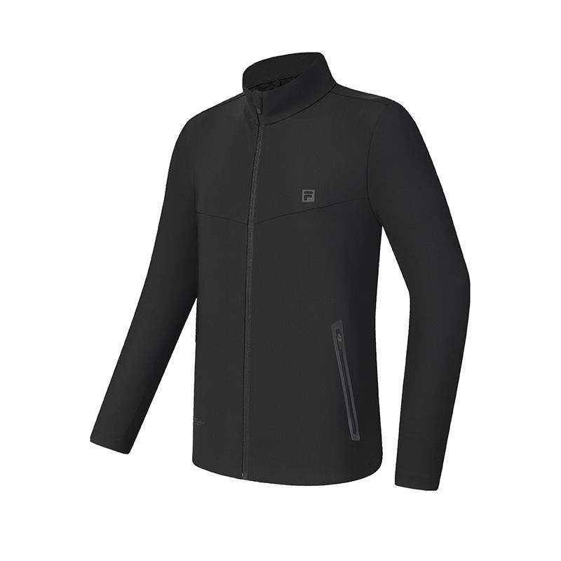 New FILA Fitness Jacket Men's Pitch Black A11M441501FBK