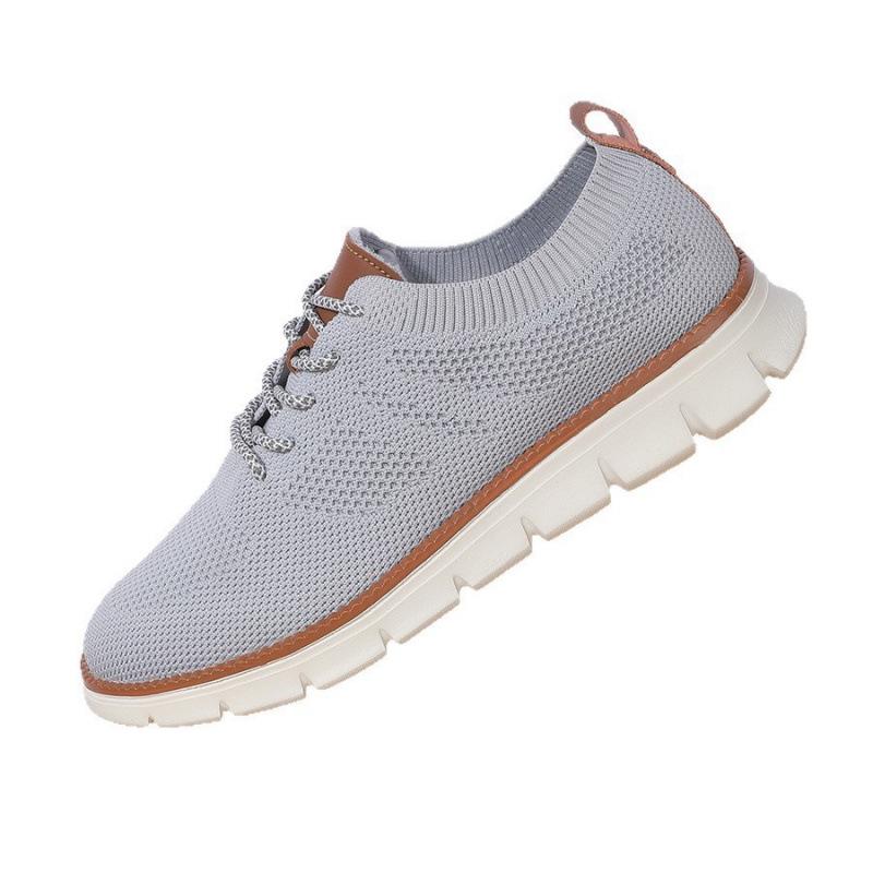 Men's Lightweight Breathable Flyknit Casual Loafers Plus Size Shoes