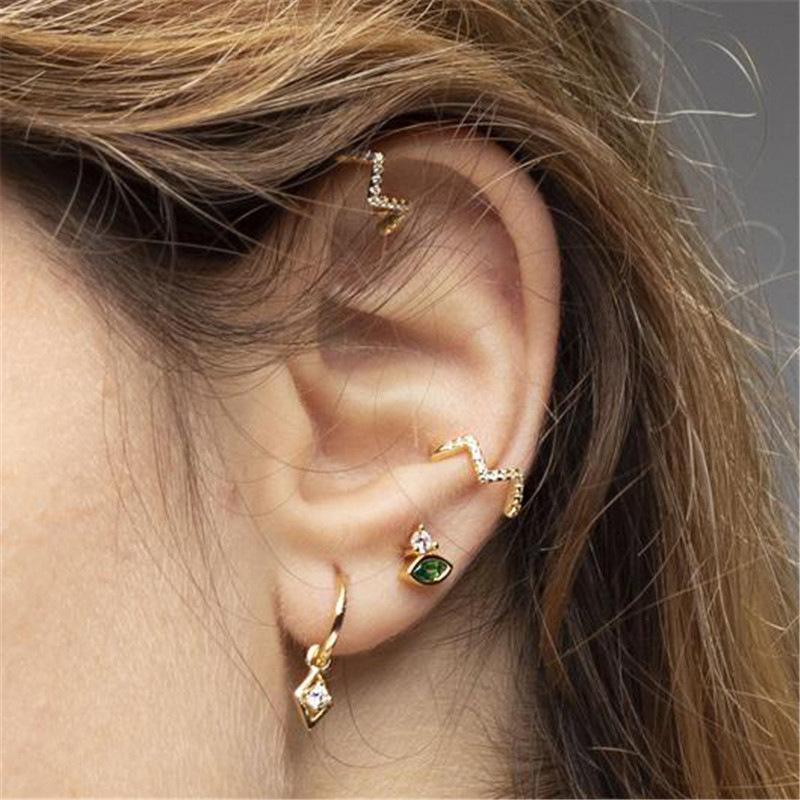 S925 Sterling Silver Devil'S Eye Earrings Best Selling Fashion Retro Blue Eyes Ear Buckles Earrings Trendy Ear Jewelry