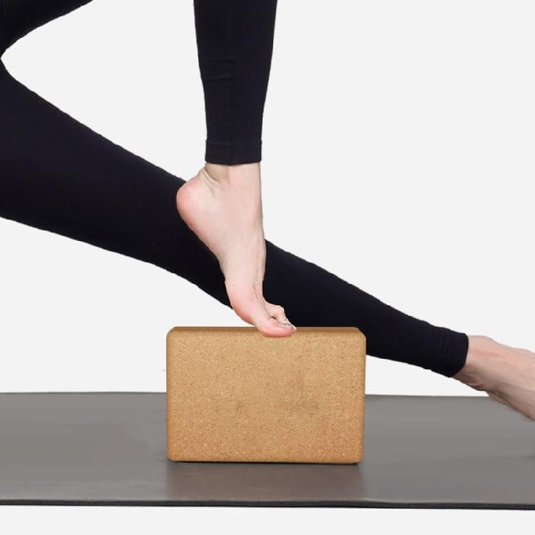 Natürlicher Kork-Yogablock Leichter Kork-Yogablock mit rutschfesten Designs für Pilates Effektive Dehnübungen