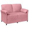 2 Seater Sofa Pink 138 X 83 X 95 Cm Velvet