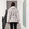 Long Faux Fur Coat Women Autumn Winter Large Jacket Overcoat Turn Down Collar Pockets Luxury Thick Coat Warm Jackets Maxi Coats