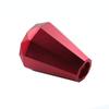Kyostar Universal Diamond Shape Gear Shift Aluminum Shifter Knob 8M/10M/12MM Adapter (Red)