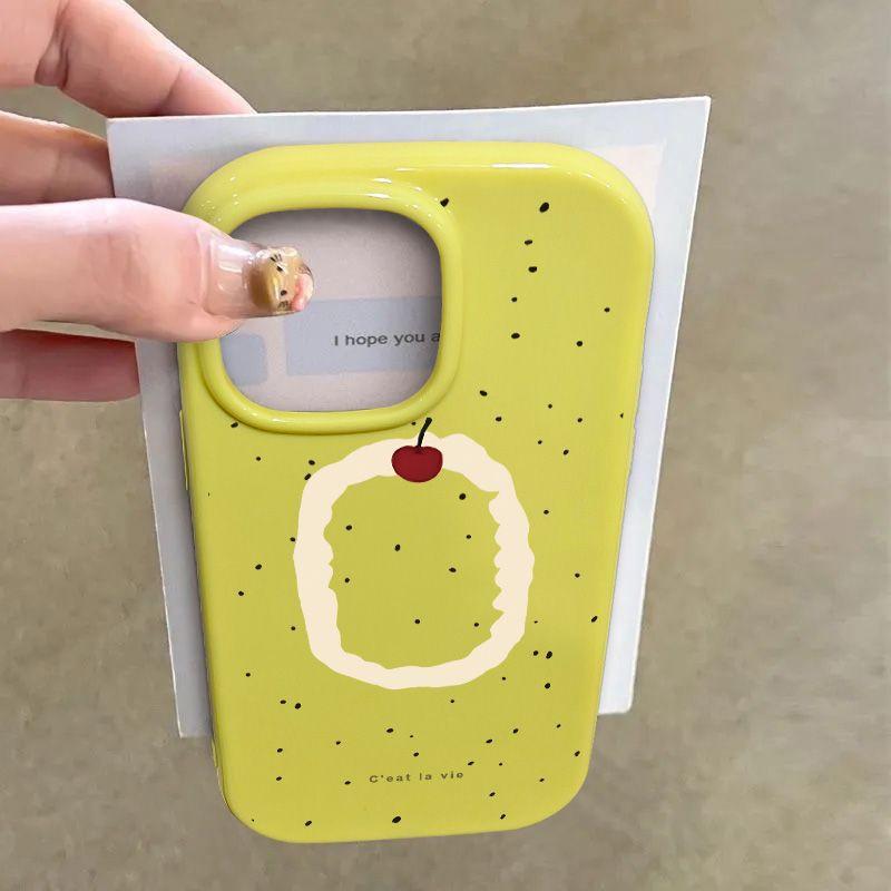 

Circle Apple for iphone16/15/14 mobile phone case Apple iPhone13 cartoon creativity apple 6/7/8
