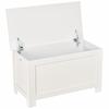 Storage Chest with Lid, Versatile Storage Chest with Safety Hinge for Hallway Living Room, 81x40x46 Cm, White