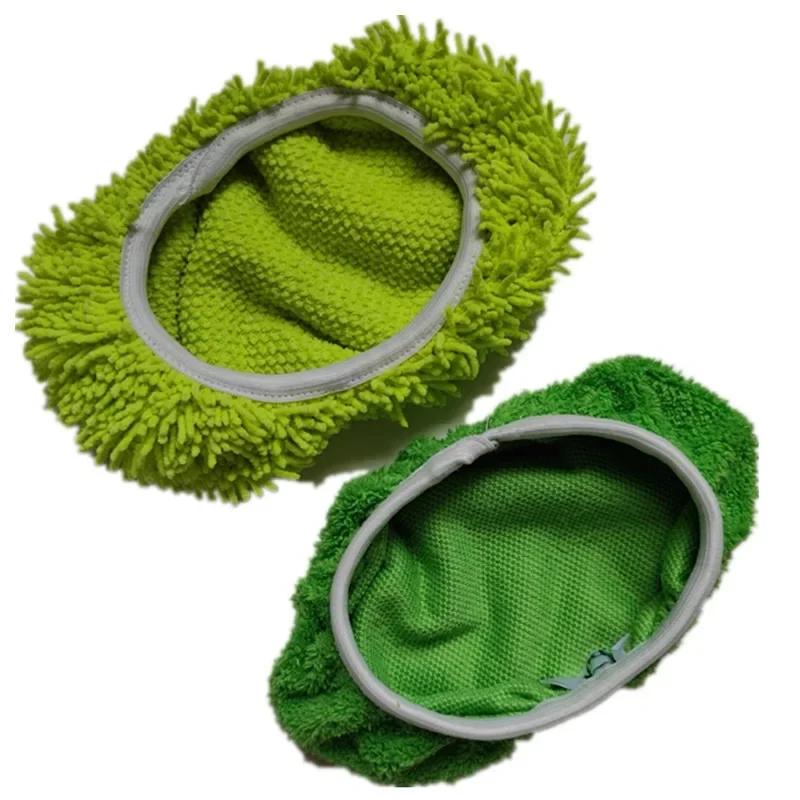 Microfiber Mop Cloth Absorbent Sponge Replacement Reusable Suitable for Swiffer Flat Mop Household Accessories Green Bathroom