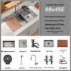 Black Nano 304 Stainless Steel Kitchen Sink: Large Single Bowl Vegetable Washing Basin