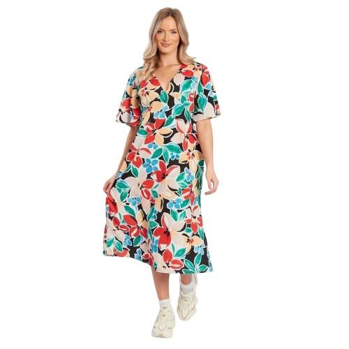 Influence Womens/Ladies Floral A-line Midi Dress