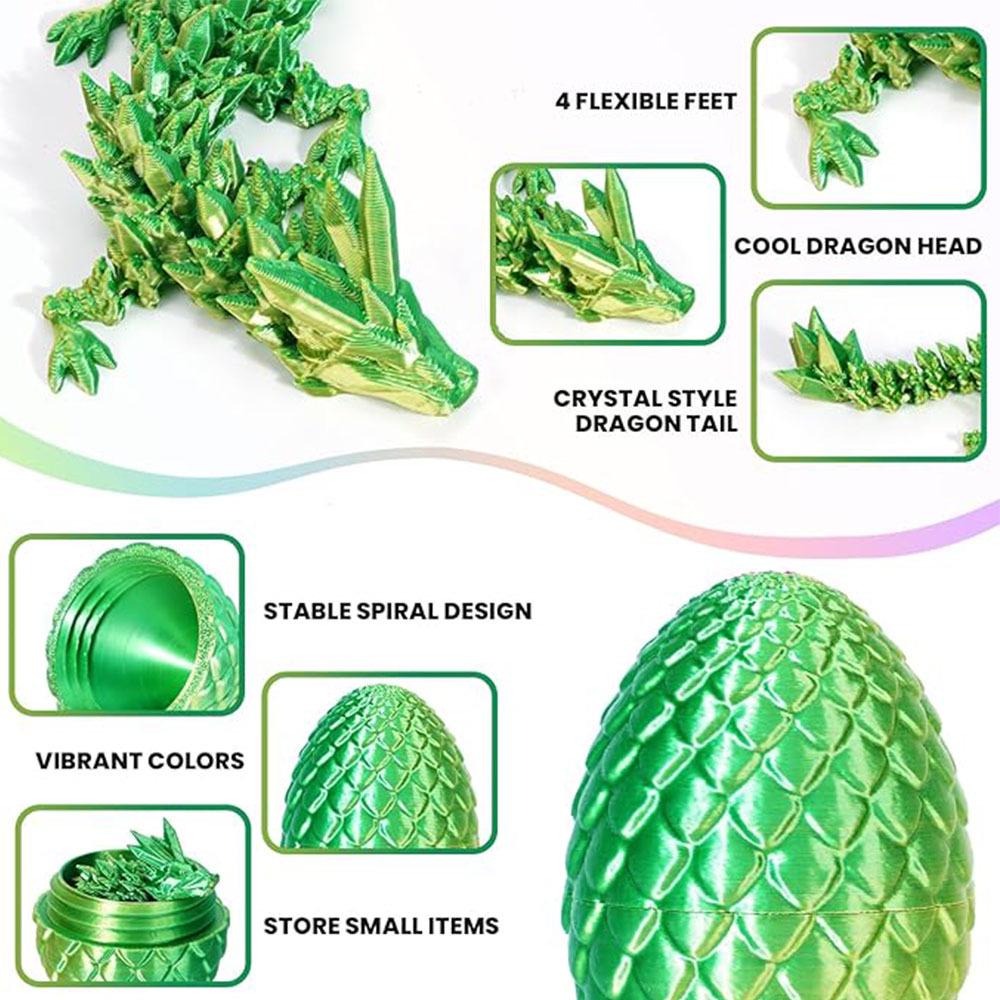3D Printed Dragon Egg Ornament - Trendy Children's Toy Set
