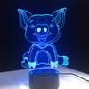 Factory Dropshipping ODM Rechargeable Touch Switch Dog Arylic Panel Box Table Night Lamp  16 Colors Change 3D LED Light