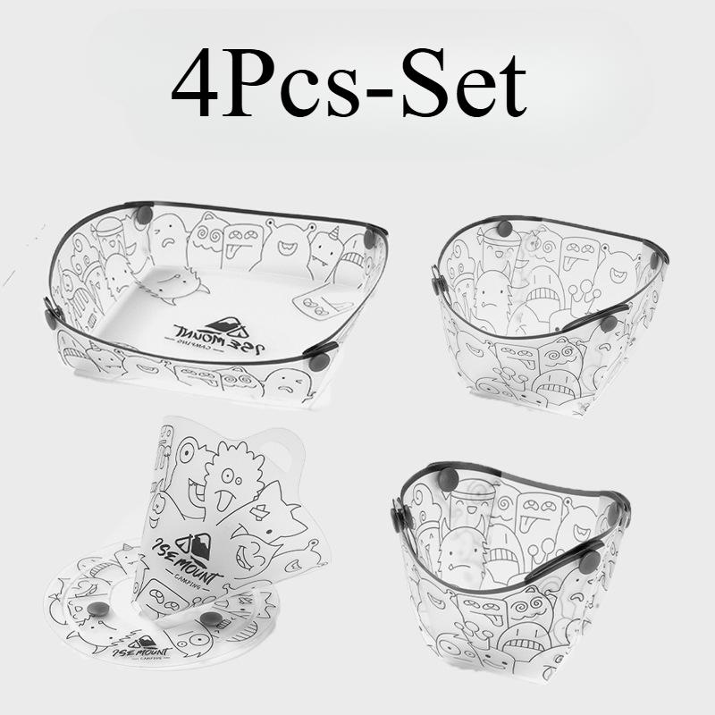 Ultralight Portable Foldable Camping Tableware Foldable Bowl Dinner Plate Coffee Filter Funnel Cup Travel Chopping Tableware