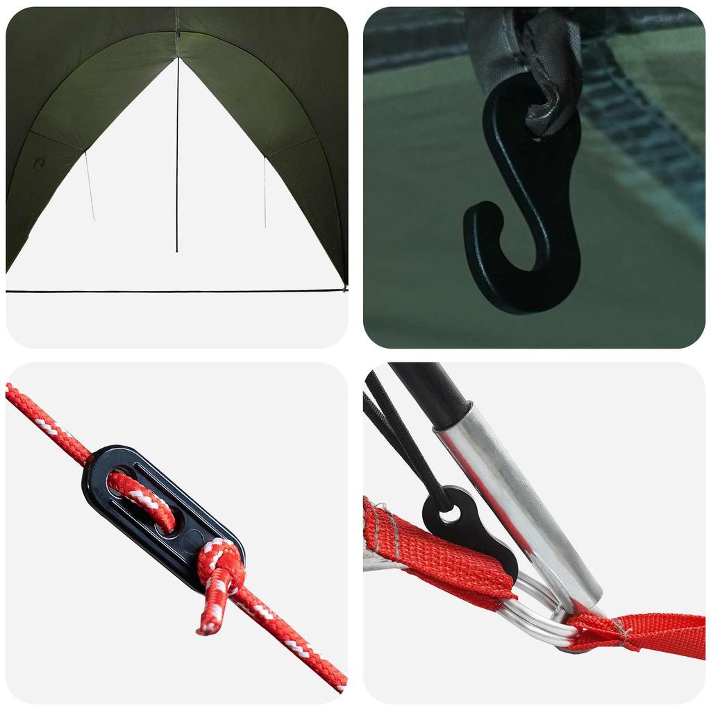 Rear Awnings Waterproof Olive Green 405 X 280 X 220 Cm