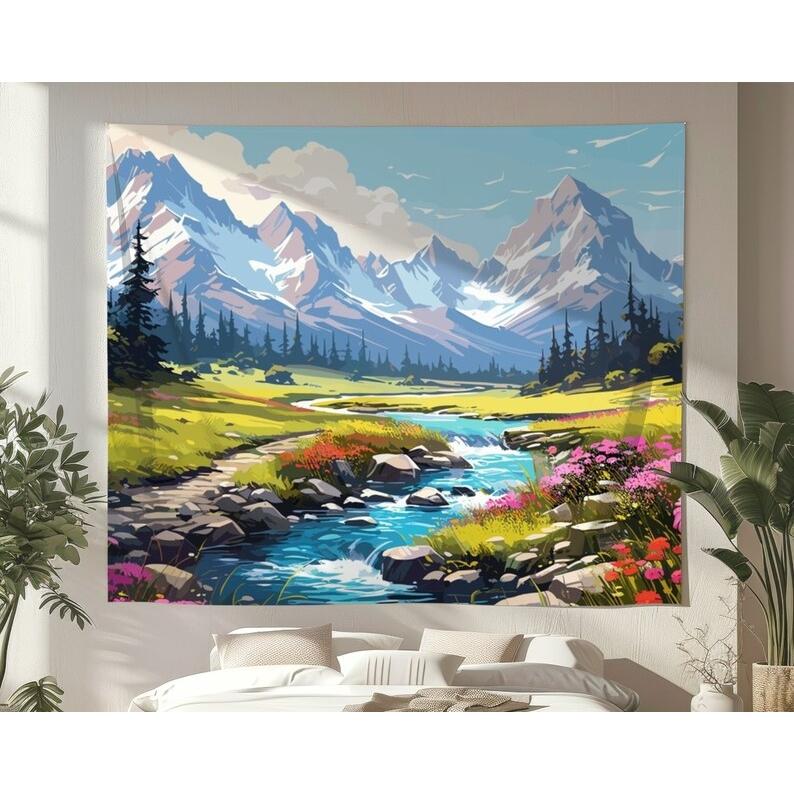 Mountain View tapestry 75x100 чёрный