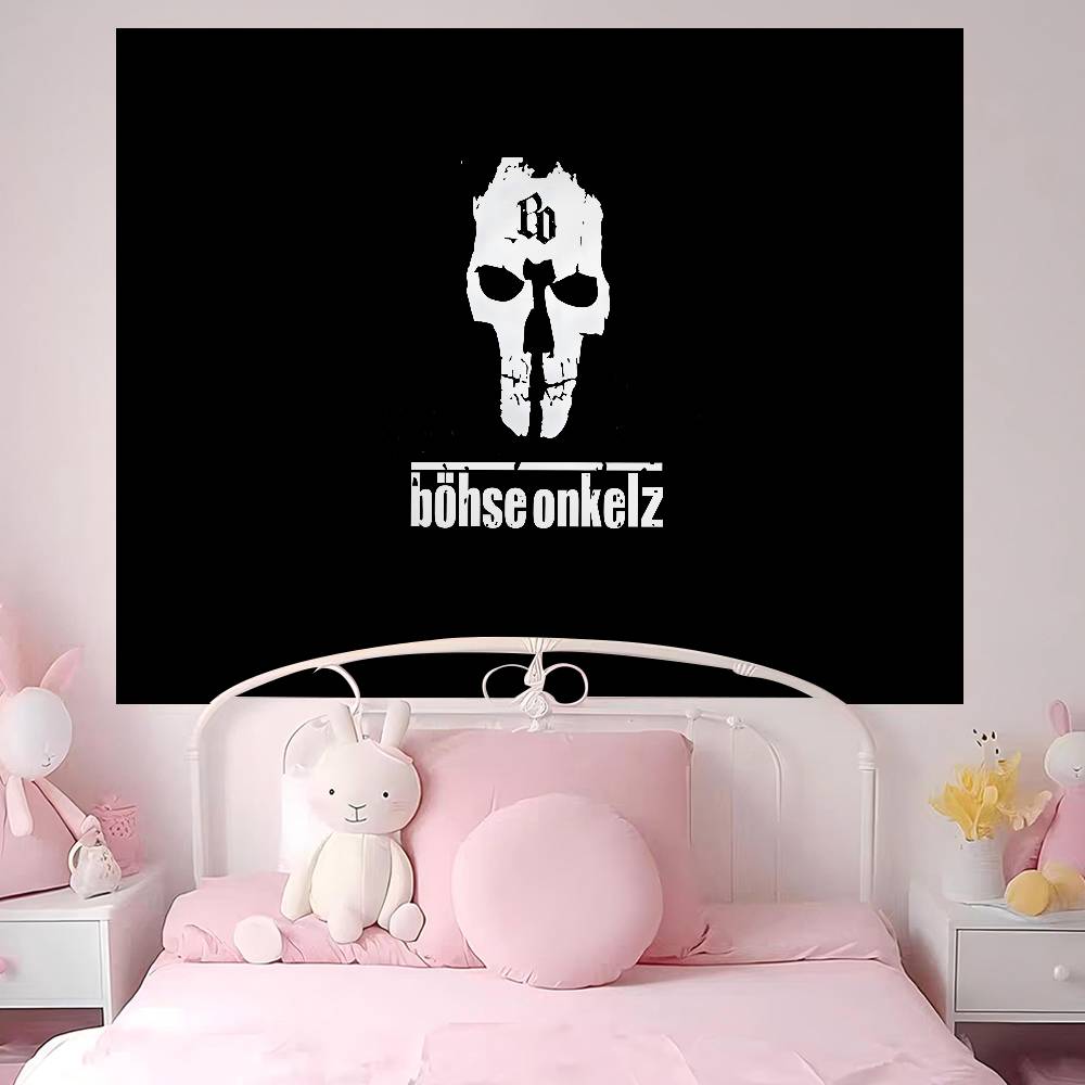 Bohse Onkelz Logo Barevná Nástěnná Tapiserie Bohemské Nástěnné Tapiserie Mandala Nástěnné Umění Dekor