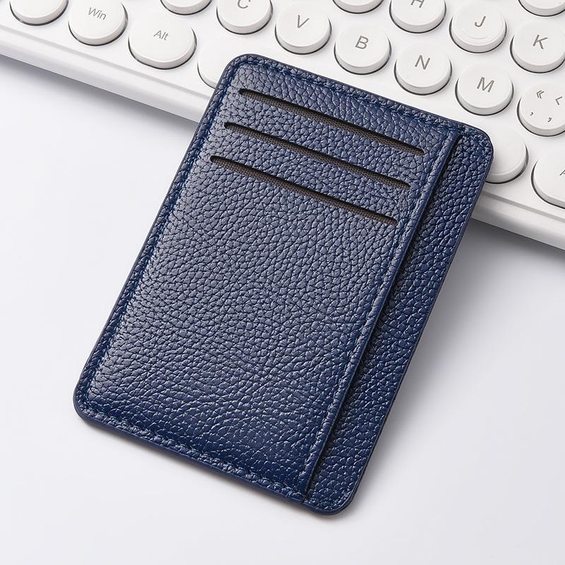 

Ultra Thin Pu Leather Credit Card Wallet Minimalist Front Pocket Card Holder for Men Women Multiple Slot Portable Cash Purse