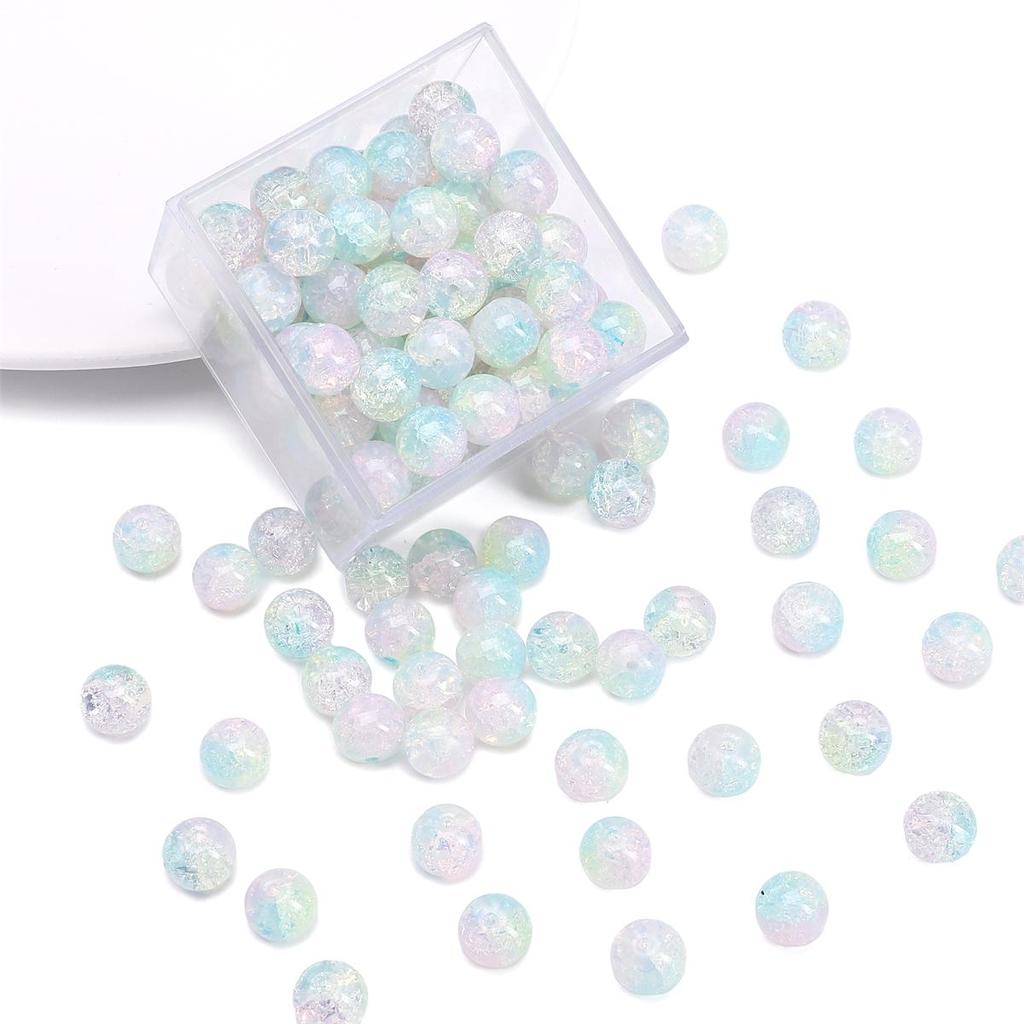 20Pcs Crystal Glass Beads Color Block Loose Spacer Beads for Jewelry Making