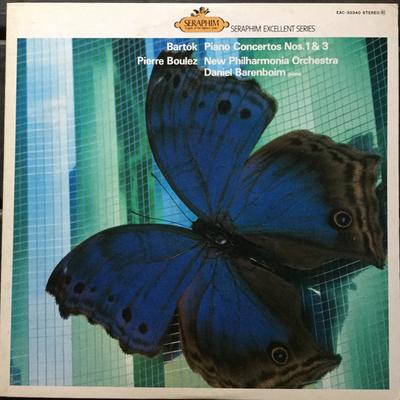 LP Record DANIEL BARENBOIM / PIERRE BOULEZ /  - Bartok Piano Concertos Nos. 1 & 3 EAC30340 SERAPHIM 1979 Japan Classical Used