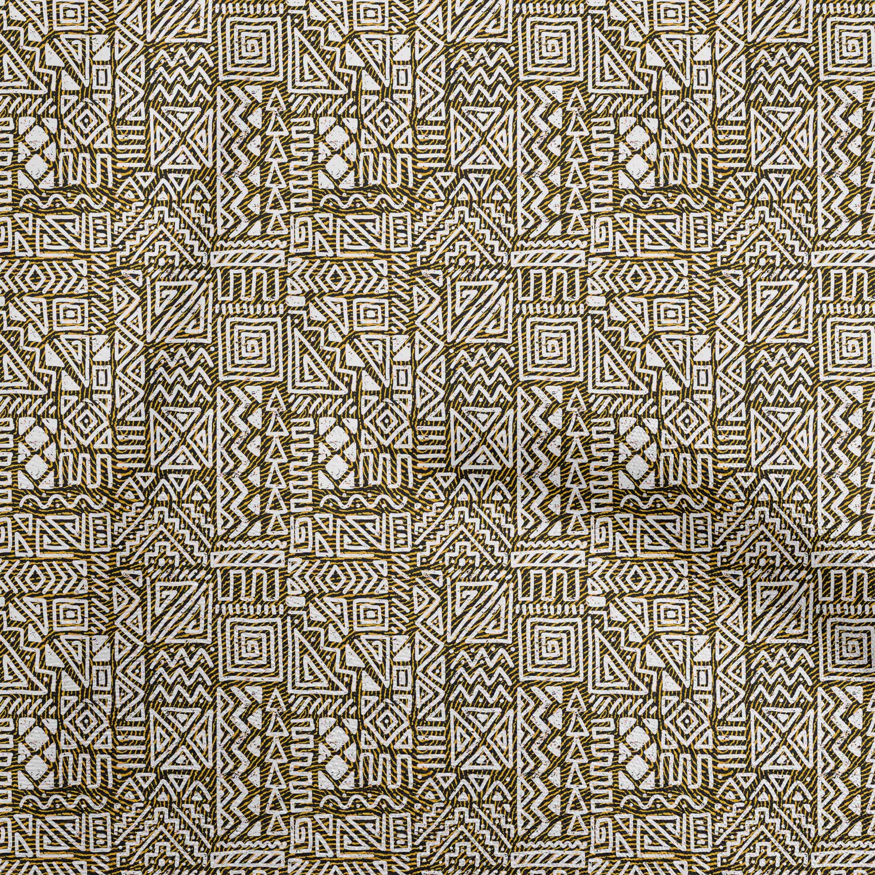 

oneOone Африканська тканина Cotton Flex Black для пошиття тканини для рукоділля з принтом у дворі 40 дюймів 42 Inch Wide - Viscose Chiffon жовтий