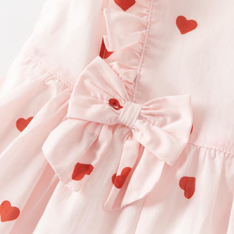 DAVE&BELLA Girls' Heart Print Summer Dress