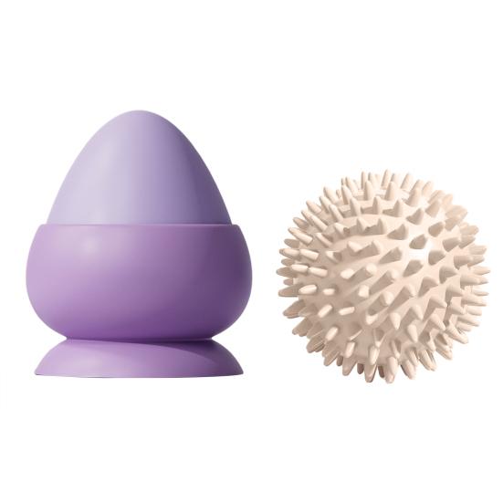 2Pcs/Set Silicone Massage Ball Set Pé/Mão/Costas/Cintura Fitness Relaxamento Muscular Adsorção Massagem Bola Plantar Fascite Relaxamento Miofascial