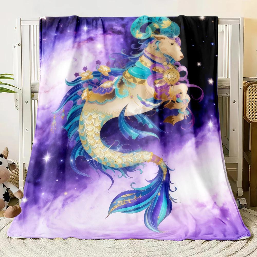 The Twelve Zodiac Signs Thin Blanket Bedrooms,living Rooms,sofas,offices,napping,camping,outings,girls' Gifts Blanket