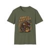 Unisex Softstyle T-Shirt Charging Bull Power Strength Motion Dust Trails