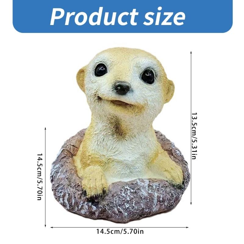 Realistic Groundhog Figurine Garden Statue Resin Animal Yard Decoration for Indoor Outdoor Lawn Yard Patio Balcony Decors