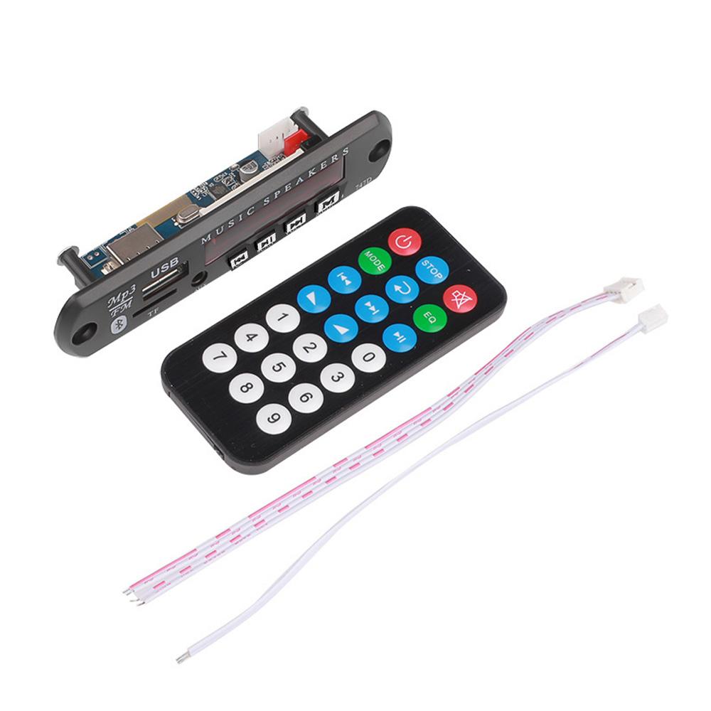 

DC 9-12 В Bluetooth 5.0 FM-радио комплект автомобильный MP3 аудио декодер плата приемник 3,5 мм USB AUX WMA WAV формат TF карта комплект для воспроизведения музыки