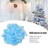 1000Pcs Snowflake Confetti 0.9in Vibrant Color Reusable Plastic Multi Purpose Christmas Confetti for Box Tree Vase