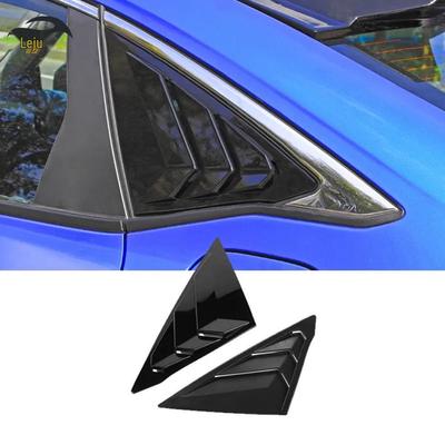 Glossy Black Rear Triangle Louvers for 2022 Honda 11th Gen Civic (Sport Version)